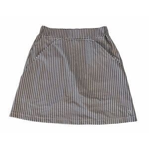 Bette & Court Black White All Over Print Golf Tennis Skort Pockets Womens Medium